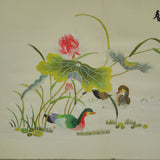 Mandarin Ducks and Lotus Pond