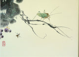 Scenes from Nature VI ( Mantis, Grapes and Bee)