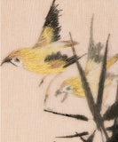 BAMBOO, ROCKS AND YELLOW BIRDS